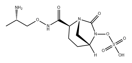 (2S,5R)-N-{[(2S)-2-aminopropyl]oxy}-7-oxo-6-(sulfooxy)-1,6-diazabicyclo[3.2.1]octane-2-carboxamide Structure