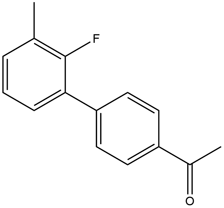 Ethanone, 1-(2'-fluoro-3'-methyl[1,1'-biphenyl]-4-yl)- Structure