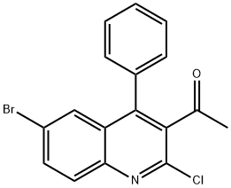 Ethanone, 1-(6-bromo-2-chloro-4-phenyl-3-quinolinyl)- Structure