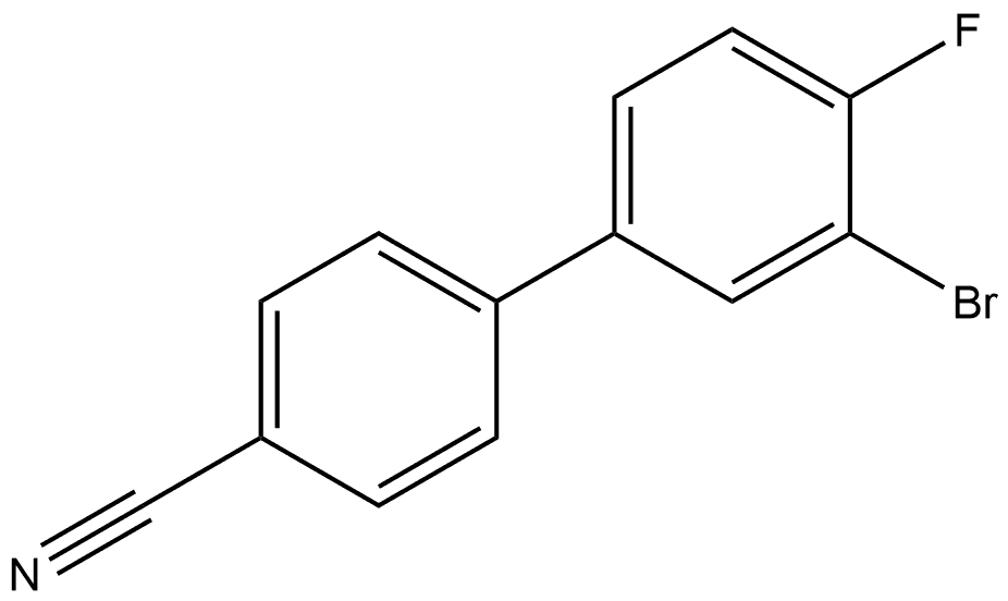 3'-Bromo-4'-fluoro[1,1'-biphenyl]-4-carbonitrile Structure