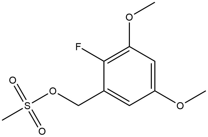 Benzenemethanol, 2-fluoro-3,5-dimethoxy-, 1-methanesulfonate 구조식 이미지