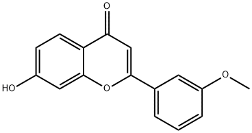 4H-1-Benzopyran-4-one, 7-hydroxy-2-(3-methoxyphenyl)- 구조식 이미지