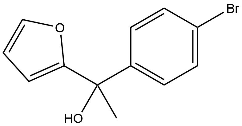 1-(4-bromophenyl)-1-(furan-2-yl)ethanol Structure