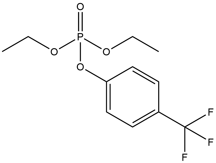 Phosphoric acid, diethyl 4-(trifluoromethyl)phenyl ester Structure