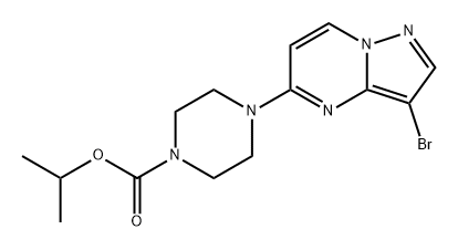 1-Piperazinecarboxylic acid, 4-(3-bromopyrazolo[1,5-a]pyrimidin-5-yl)-, 1-methylethyl ester Structure