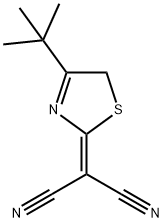 Propanedinitrile, 2-[4-(1,1-dimethylethyl)-2(5H)-thiazolylidene]- Structure