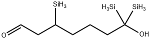 HEPTANAL, 7-HYDROXY-3,7,7-TRISILYL- Structure