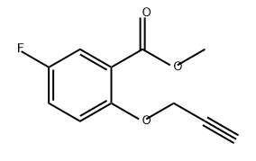 Benzoic acid, 5-fluoro-2-(2-propyn-1-yloxy)-, methyl ester Structure