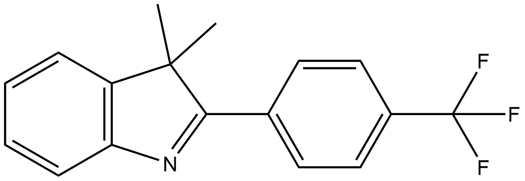 3,3-dimethyl-2-(4-(trifluoromethyl)phenyl)-3h-indole Structure