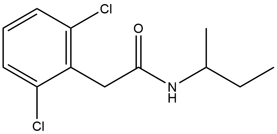 2,6-Dichloro-N-(1-methylpropyl)benzeneacetamide Structure