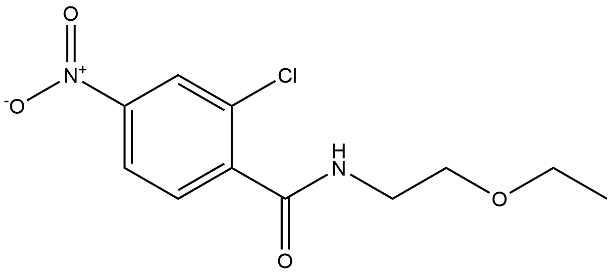 2-chloro-N-(2-ethoxyethyl)-4-nitrobenzamide Structure