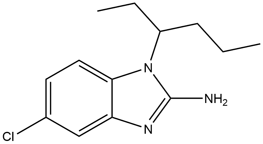 5-Chloro-1-(1-ethylbutyl)-1H-benzimidazol-2-amine Structure