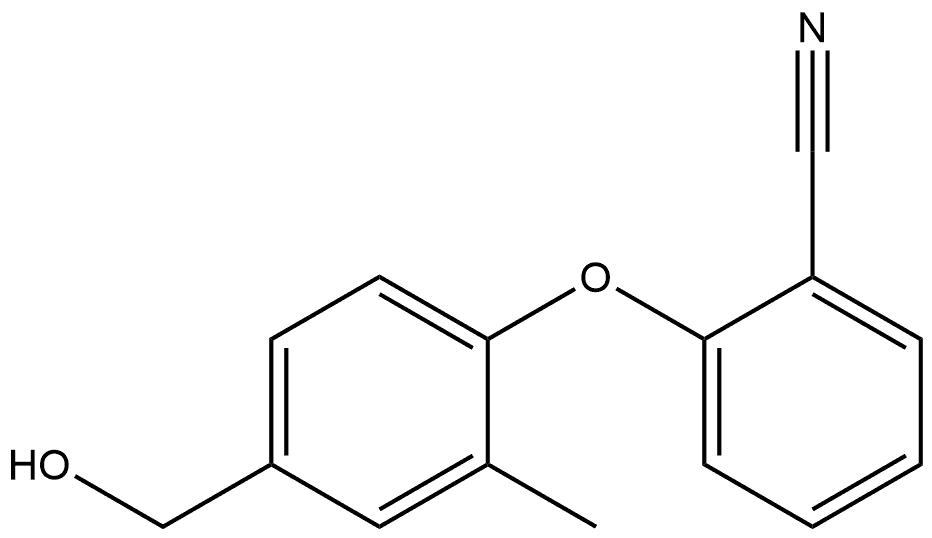 2-[4-(Hydroxymethyl)-2-methylphenoxy]benzonitrile Structure