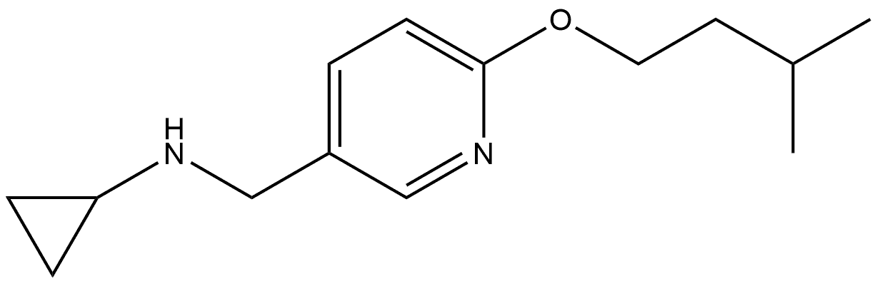 N-Cyclopropyl-6-(3-methylbutoxy)-3-pyridinemethanamine Structure