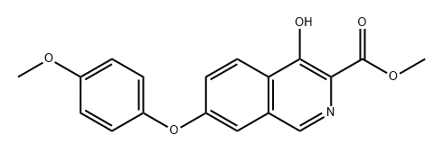 3-Isoquinolinecarboxylic acid, 4-hydroxy-7-(4-methoxyphenoxy)-, methyl ester Structure