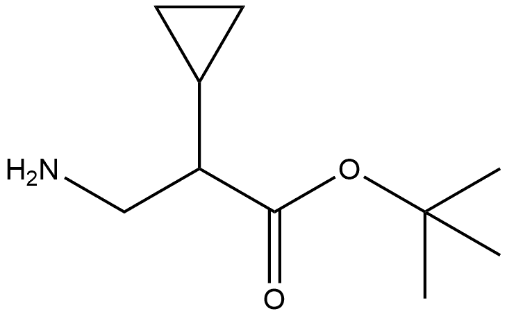 Cyclopropaneacetic acid, α-(aminomethyl)-, 1,1-dimethylethyl ester Structure