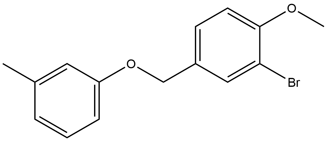 2-Bromo-1-methoxy-4-[(3-methylphenoxy)methyl]benzene Structure