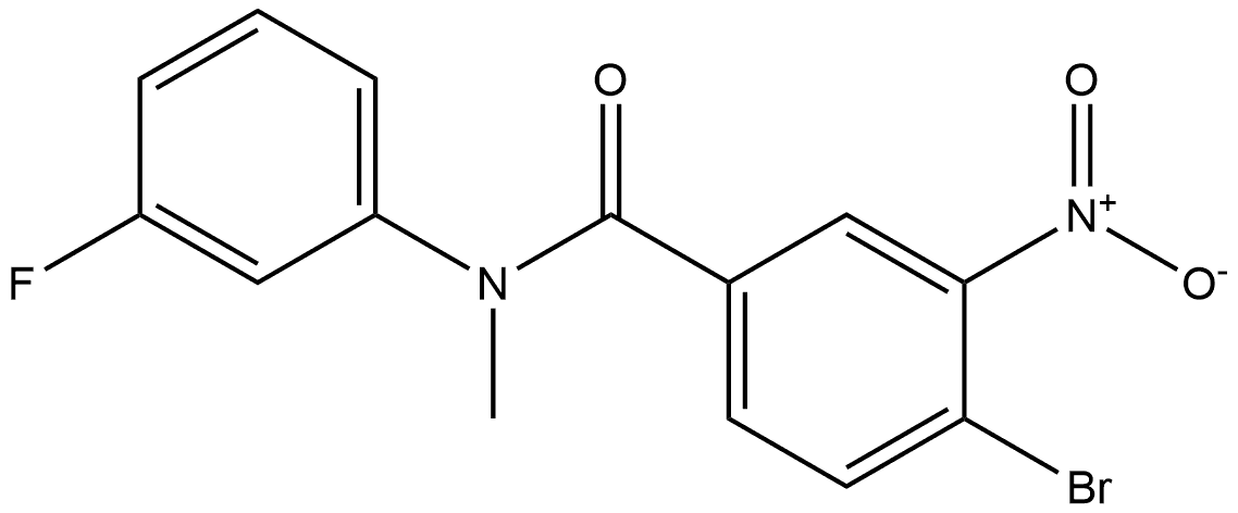 4-bromo-N-(3-fluorophenyl)-N-methyl-3-nitrobenzamide Structure