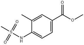 Benzoic acid, 3-methyl-4-[(methylsulfonyl)amino]-, methyl ester Structure