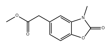 5-Benzoxazoleacetic acid, 2,3-dihydro-3-methyl-2-oxo-, methyl ester Structure