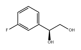 1,2-Ethanediol, 1-(3-fluorophenyl)-, (1S)- Structure