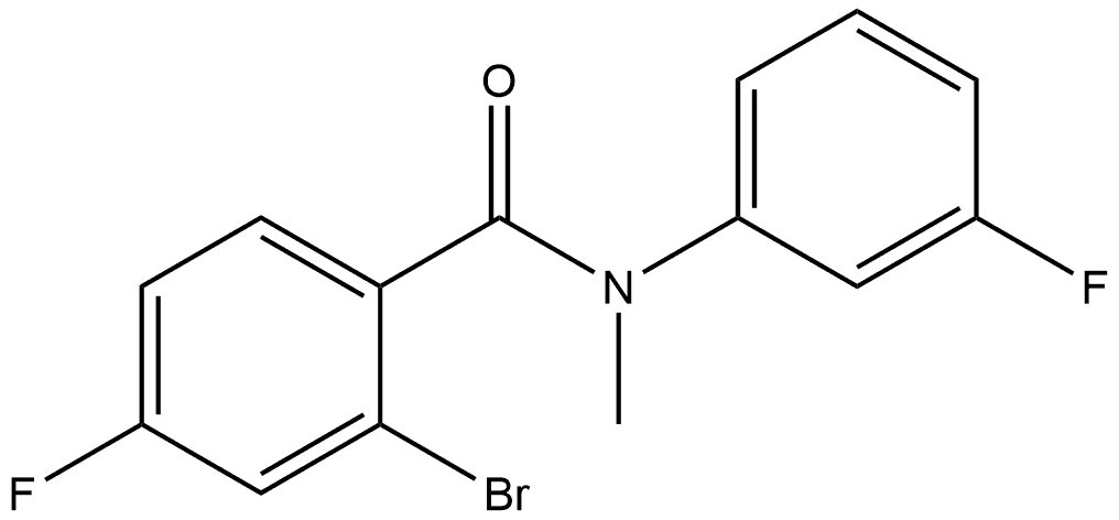 2-Bromo-4-fluoro-N-(3-fluorophenyl)-N-methylbenzamide Structure