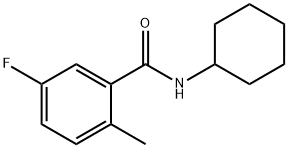 N-Cyclohexyl-5-fluoro-2-methylbenzamide 구조식 이미지