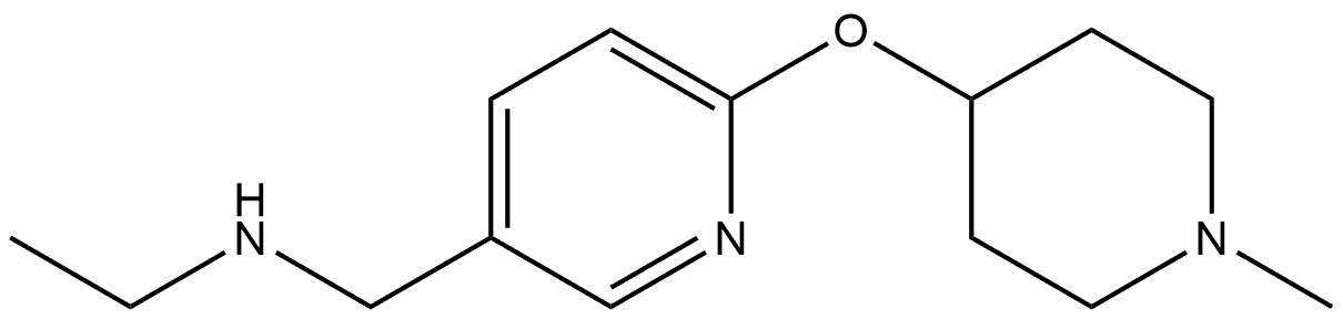 N-Ethyl-6-[(1-methyl-4-piperidinyl)oxy]-3-pyridinemethanamine Structure