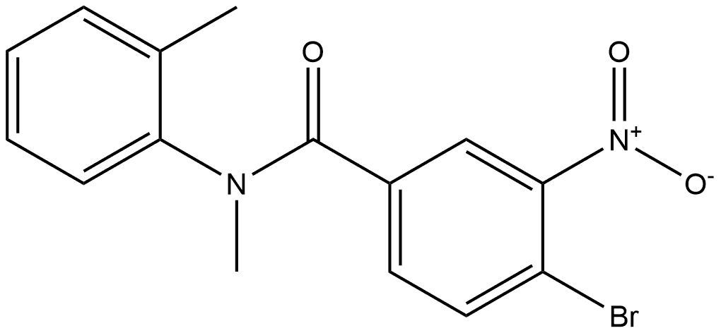 4-bromo-N-methyl-3-nitro-N-(o-tolyl)benzamide 구조식 이미지