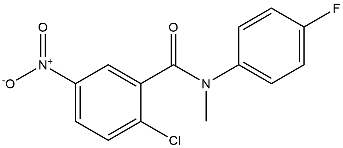 2-chloro-N-(4-fluorophenyl)-N-methyl-5-nitrobenzamide Structure