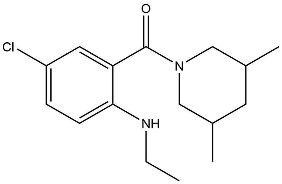 5-Chloro-2-(ethylamino)phenyl](3,5-dimethyl-1-piperidinyl)methanone Structure