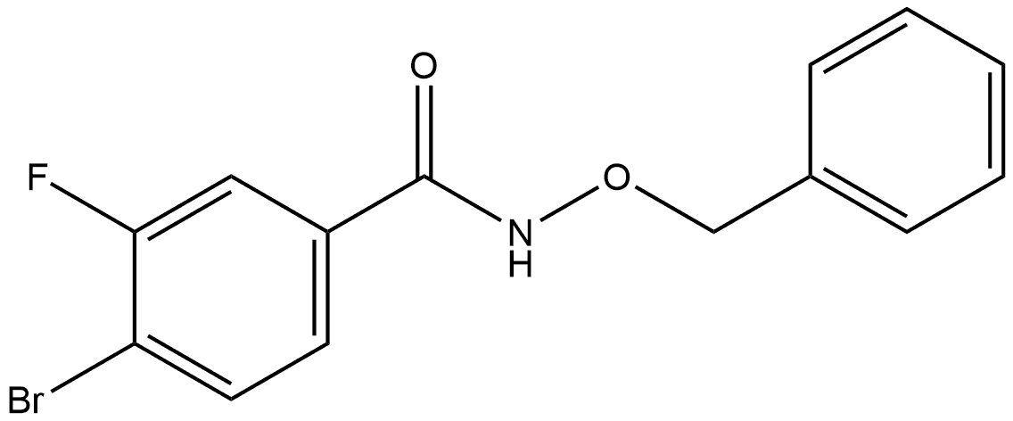 4-Bromo-3-fluoro-N-(phenylmethoxy)benzamide Structure