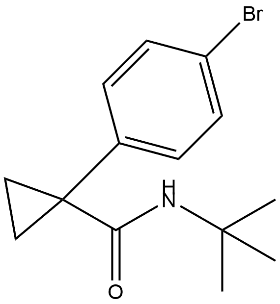 1-(4-Bromophenyl)-N-(1,1-dimethylethyl)cyclopropanecarboxamide Structure