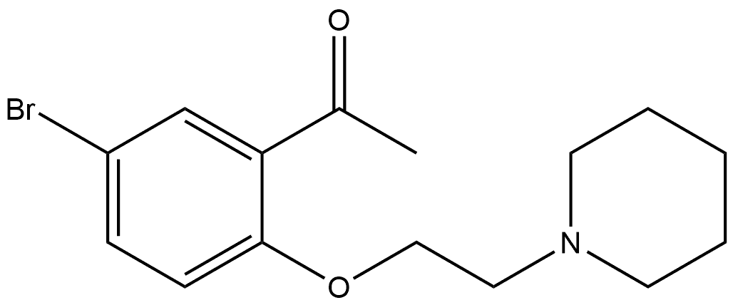 1-[5-Bromo-2-[2-(1-piperidinyl)ethoxy]phenyl]ethanone Structure