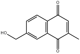 1,4-Naphthalenedione, 7-(hydroxymethyl)-2-methyl- Structure