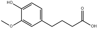 Benzenebutanoic acid, 4-hydroxy-3-methoxy- Structure