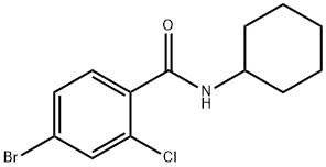 4-Bromo-2-chloro-N-cyclohexylbenzamide Structure