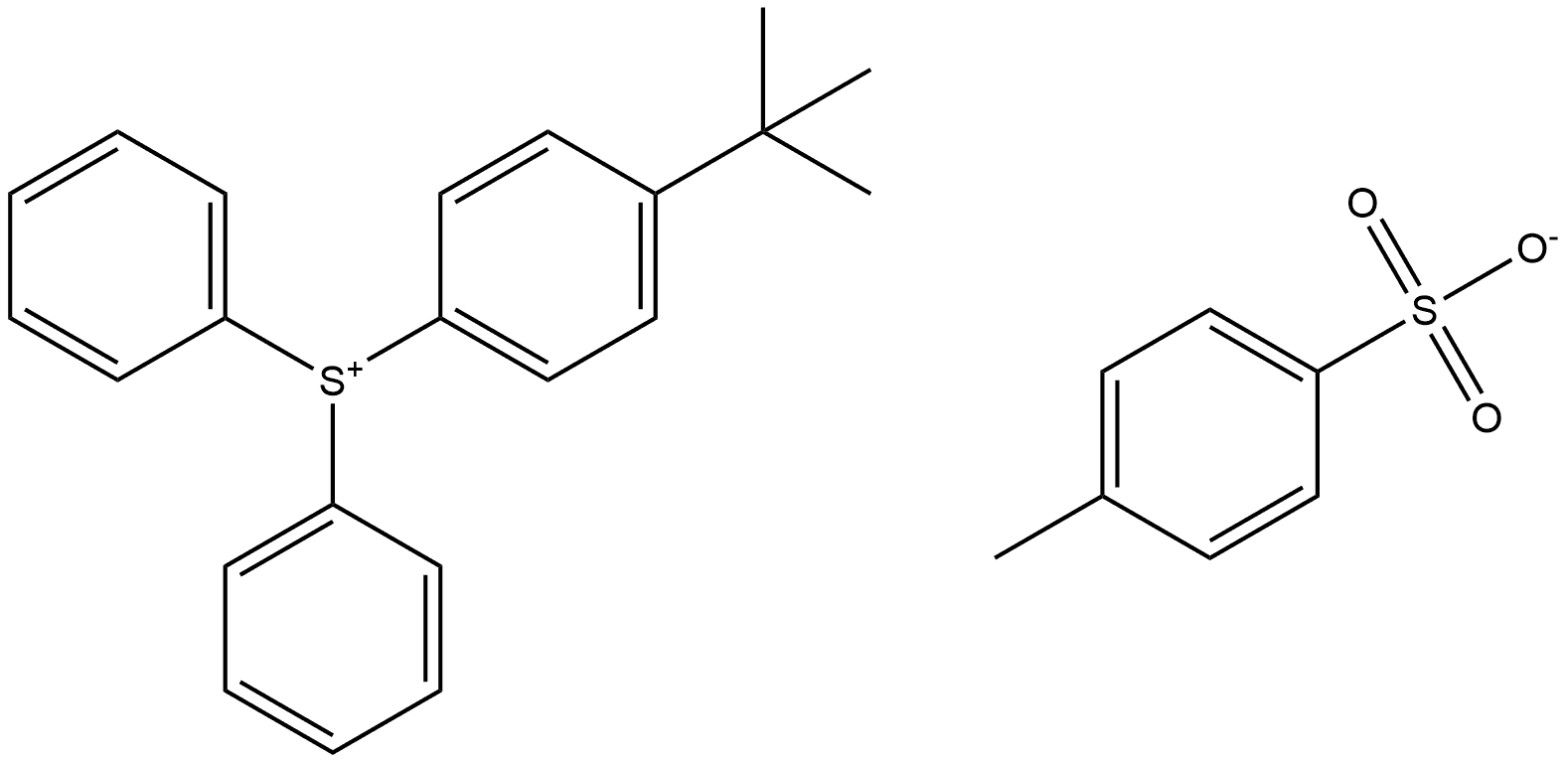 (4-tert-butylphenyl)-diphenylsulfanium  4-toluene-sulfonate Structure