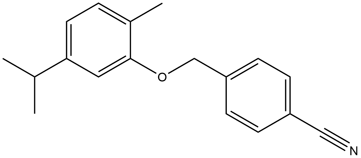 4-[[2-Methyl-5-(1-methylethyl)phenoxy]methyl]benzonitrile Structure