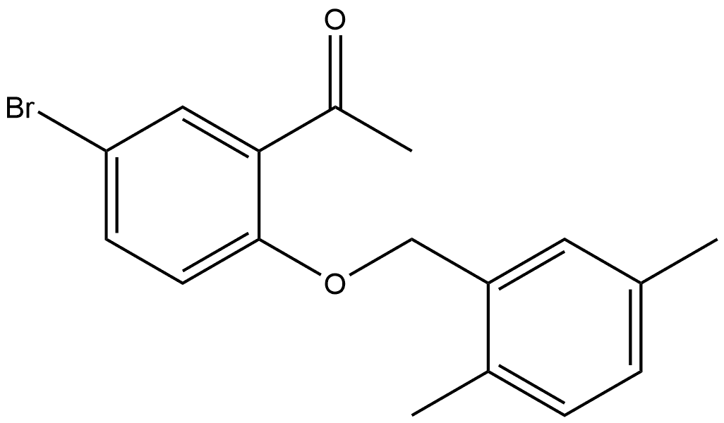 1-[5-Bromo-2-[(2,5-dimethylphenyl)methoxy]phenyl]ethanone Structure