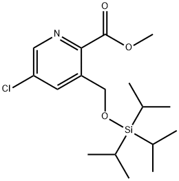 2-Pyridinecarboxylic acid, 5-chloro-3-[[[tris(1-methylethyl)silyl]oxy]methyl]-, methyl ester Structure