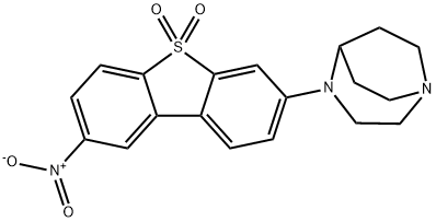 1,4-Diazabicyclo[3.2.2]nonane, 4-(8-nitro-5,5-dioxido-3-dibenzothienyl)- Structure