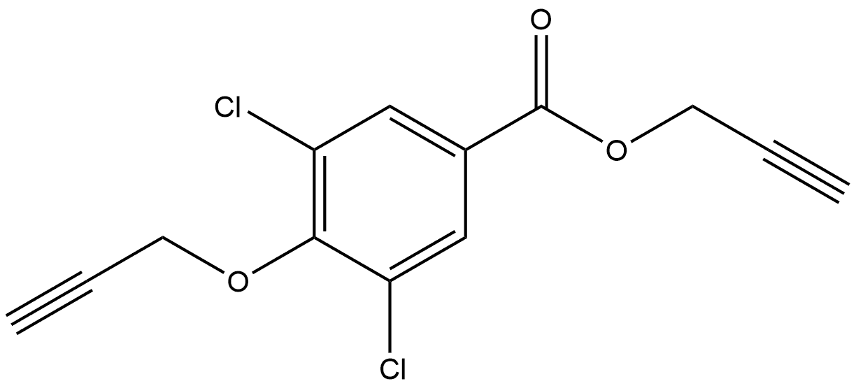 2-Propyn-1-yl 3,5-dichloro-4-(2-propyn-1-yloxy)benzoate Structure