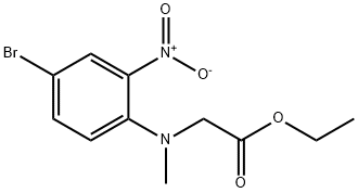 Ethyl 2-[(4-bromo-2-nitrophenyl)(methyl)amino]acetate Structure