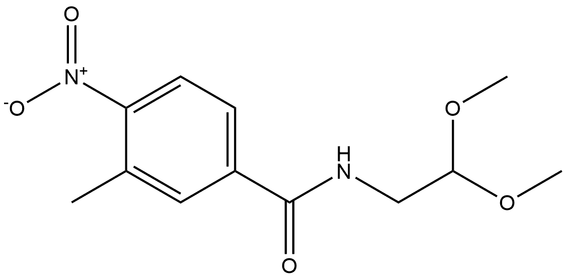 N-(2,2-dimethoxyethyl)-3-methyl-4-nitrobenzamide Structure