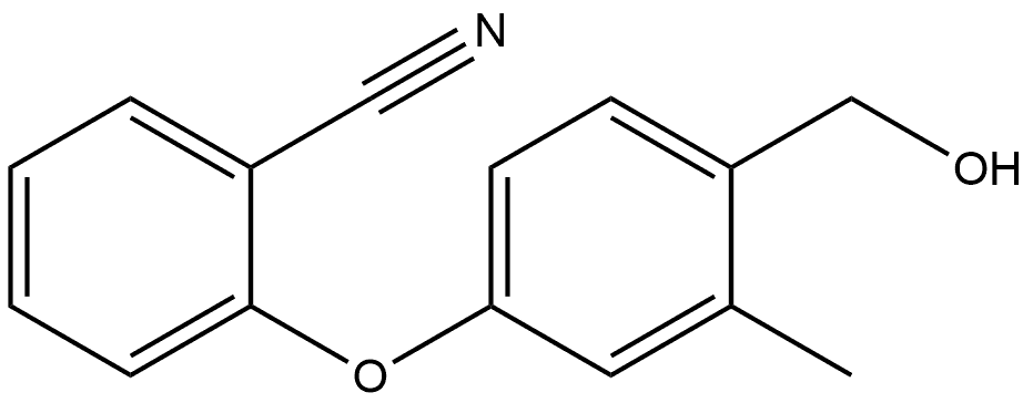 2-[4-(Hydroxymethyl)-3-methylphenoxy]benzonitrile Structure