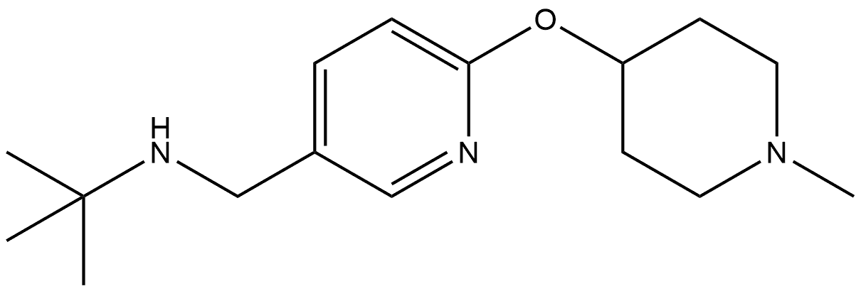 N-(1,1-Dimethylethyl)-6-[(1-methyl-4-piperidinyl)oxy]-3-pyridinemethanamine Structure