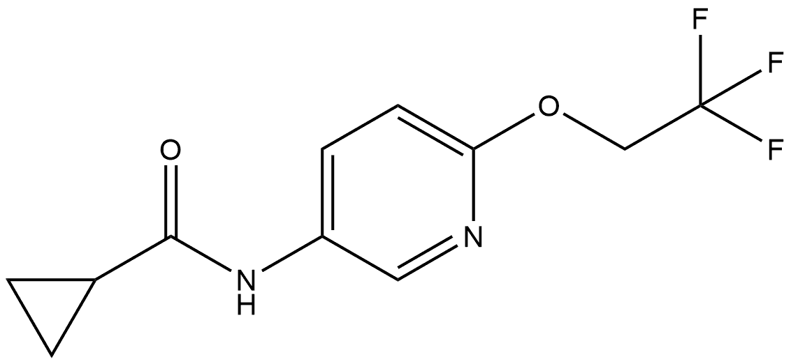 N-[6-(2,2,2-Trifluoroethoxy)-3-pyridinyl]cyclopropanecarboxamide Structure