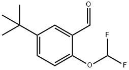 Benzaldehyde, 2-(difluoromethoxy)-5-(1,1-dimethylethyl)- Structure