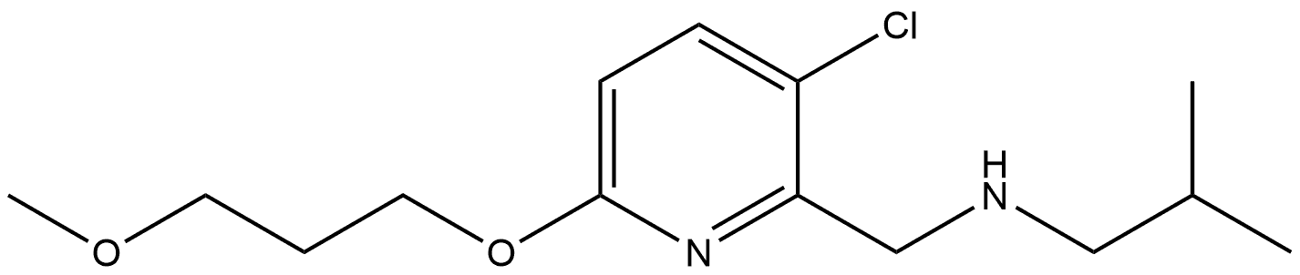 3-Chloro-6-(3-methoxypropoxy)-N-(2-methylpropyl)-2-pyridinemethanamine Structure